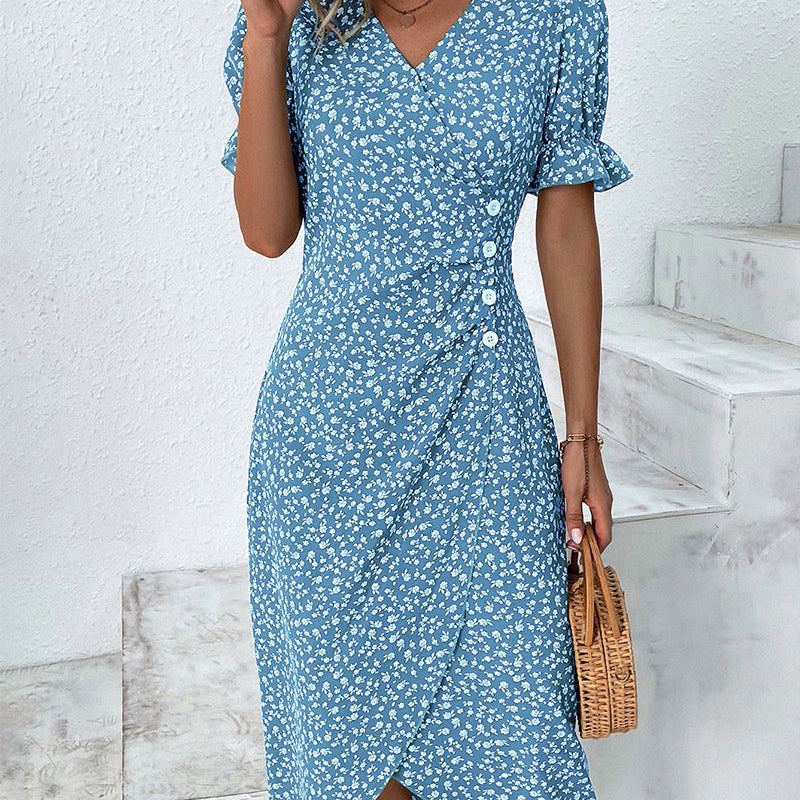 Sophie | Elegante en Comfortabele Midi Jurk met Bloemenprint