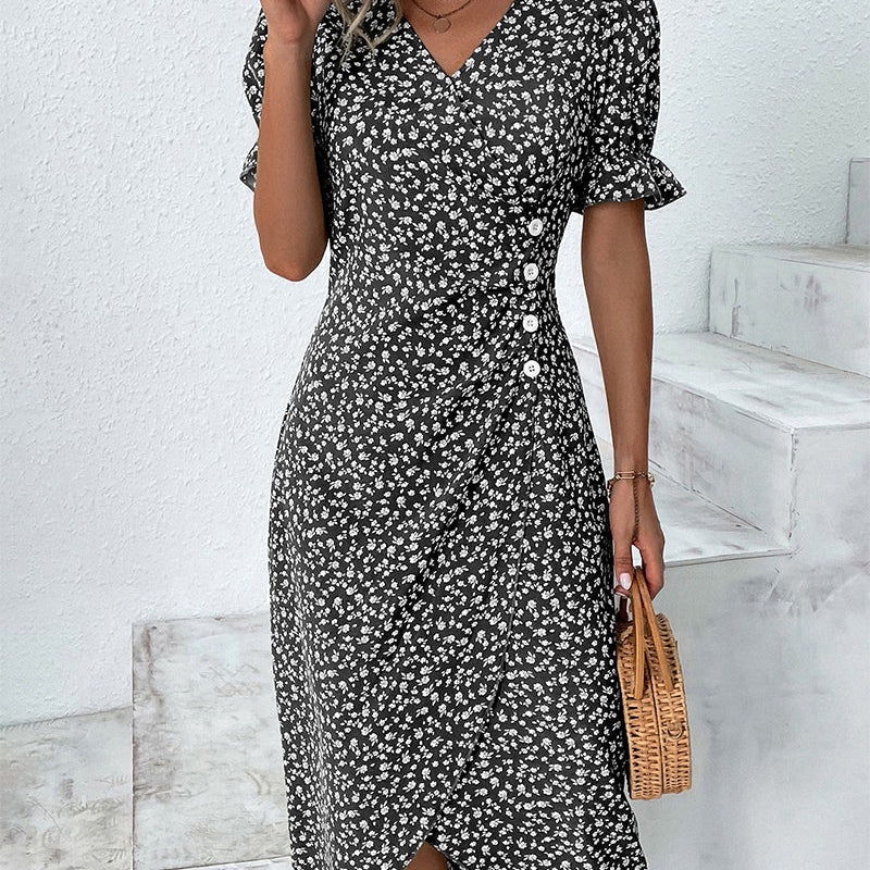 Sophie | Elegante en Comfortabele Midi Jurk met Bloemenprint