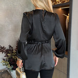 YunaWear | Top met Ceintuur en Lange Mouwen