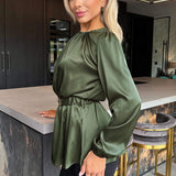 YunaWear | Top met Ceintuur en Lange Mouwen