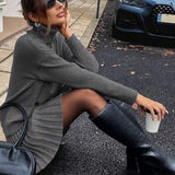 Gebreide Dames Set – Coltrui & Rok in Chocoladebruin | Herfst & Winter Outfit