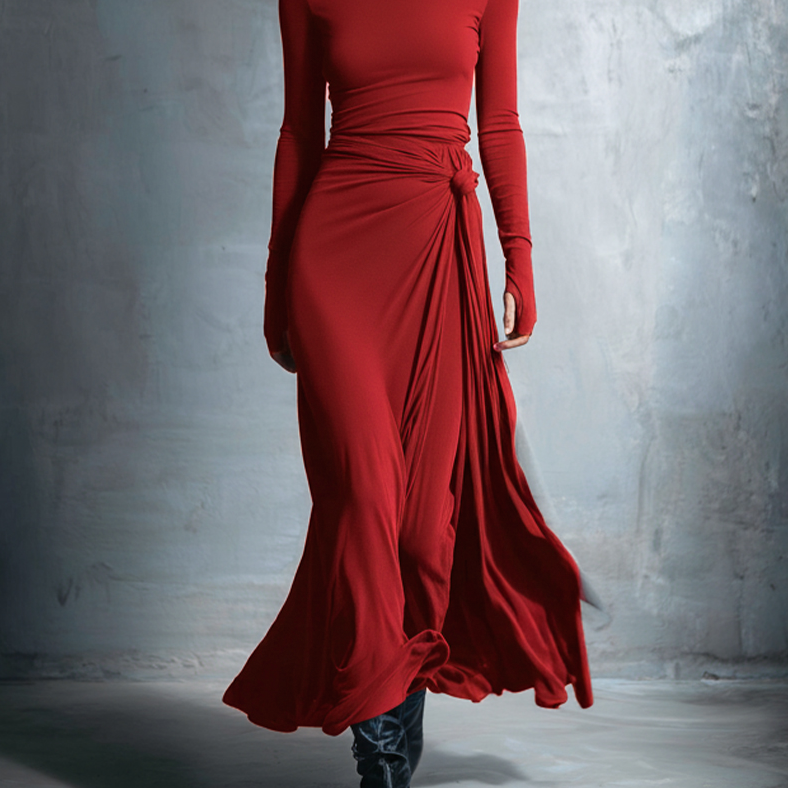 MARIT™ | Maxi Jurk met Tailleaccent en Vloeiende Elegantie voor Tijdloze Avonden