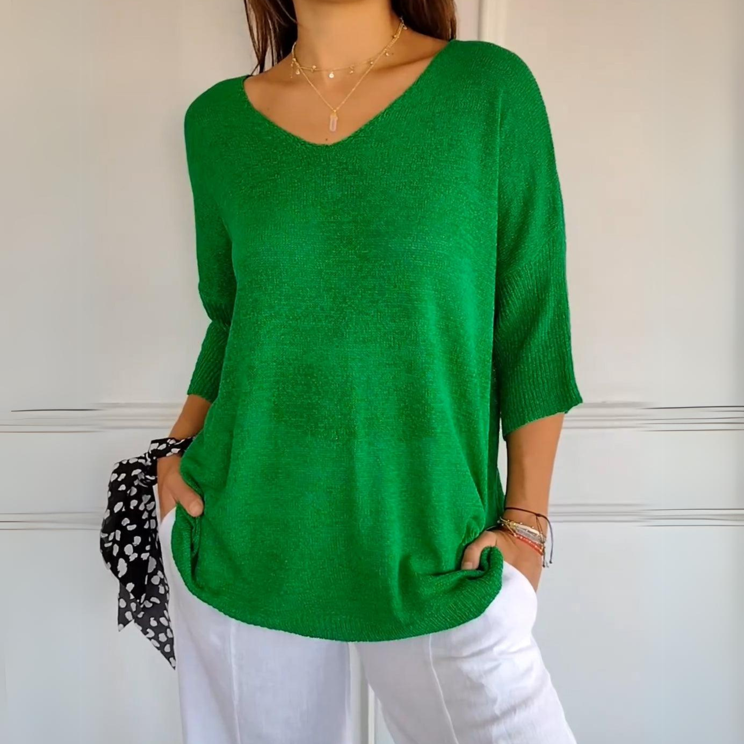 Lichtblauwe Gebreide Trui – Comfort en Stijl in Eén