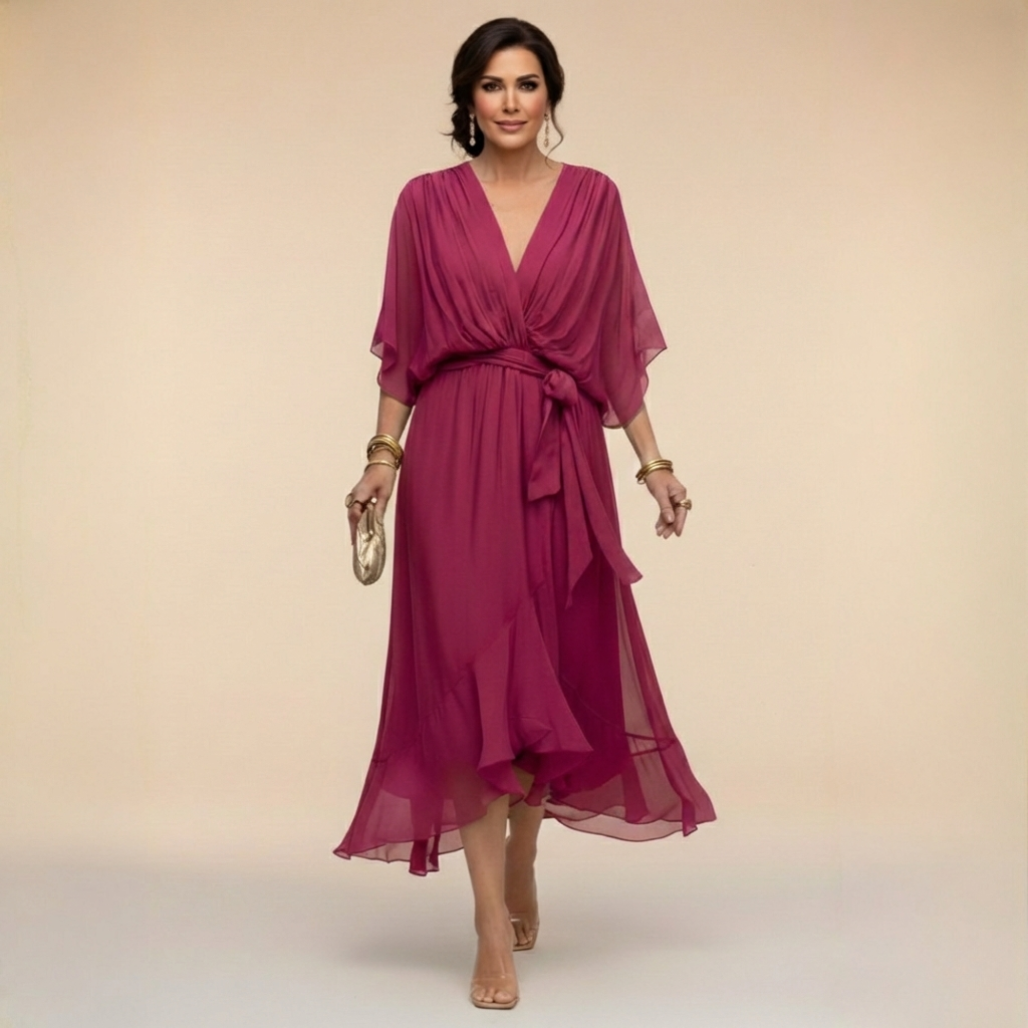 Monica - Elegante jurk met V-hals