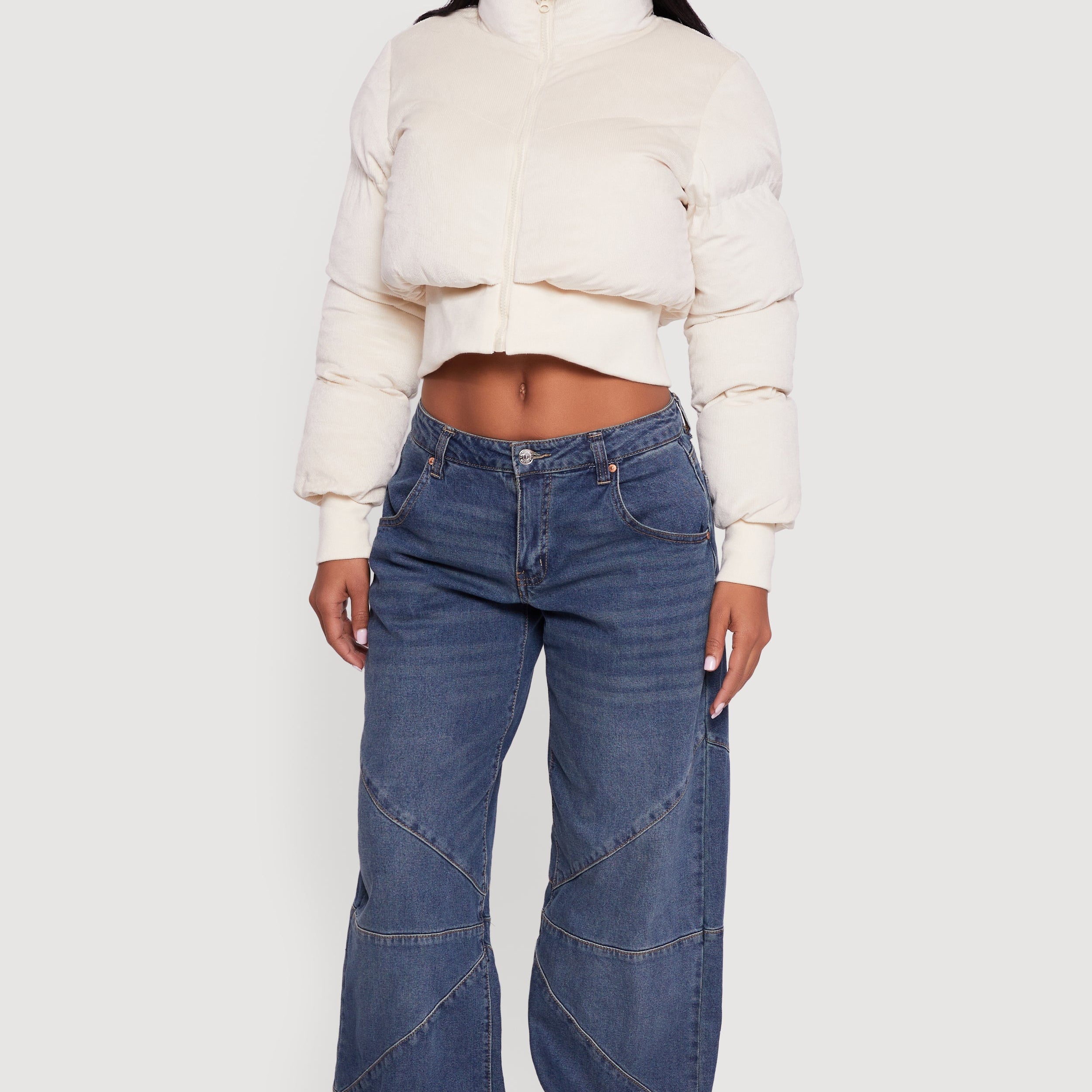 Zwarte Puffer Jas met Luxe Afwerking