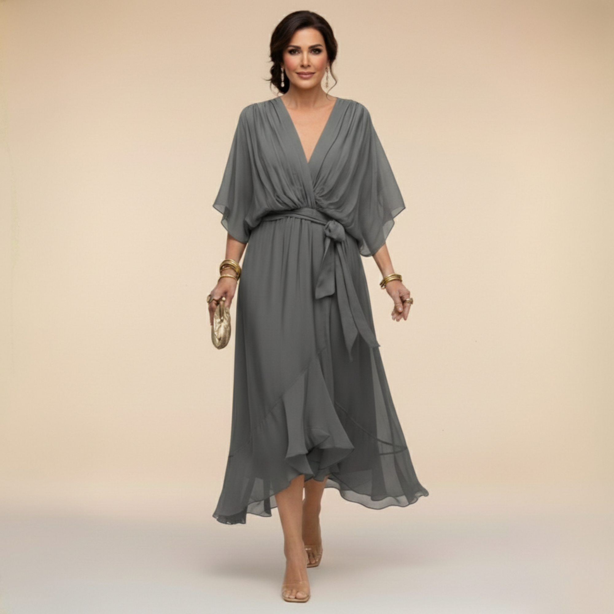 Monica - Elegante jurk met V-hals