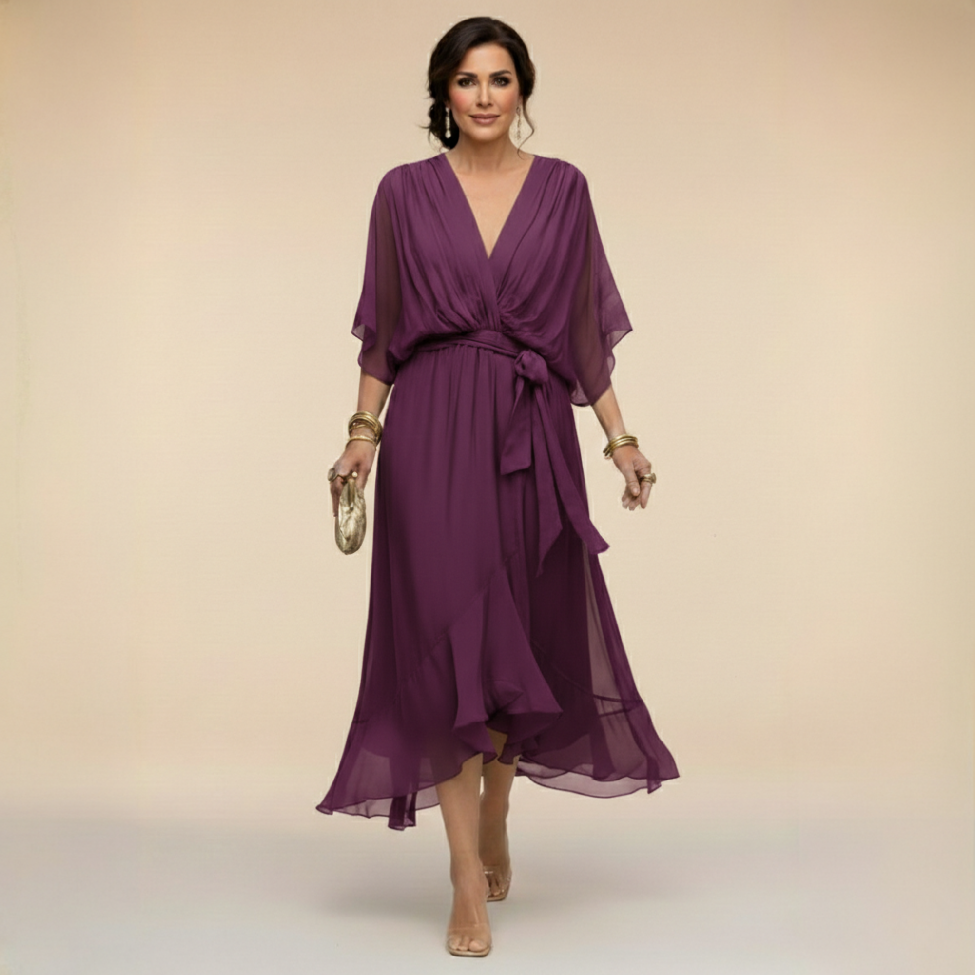 Monica - Elegante jurk met V-hals