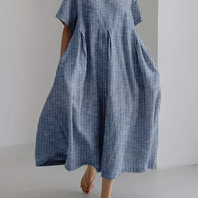 BIANCA | Lange Casual Jurk met Comfortabele Snit en Retro Stijl voor Elke Dag