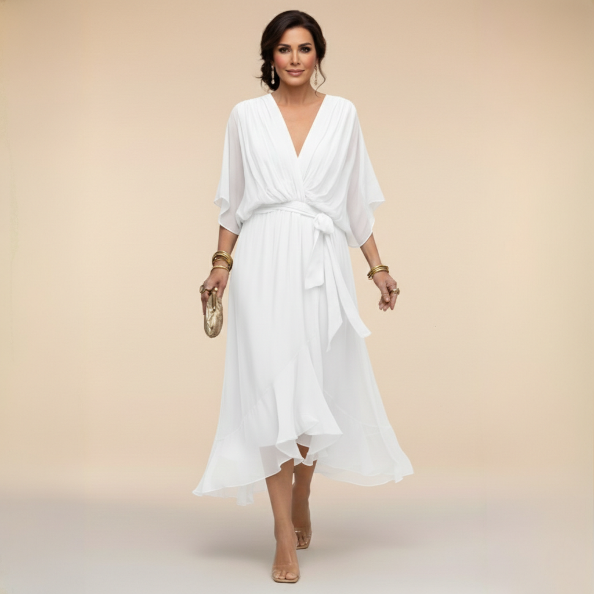 Monica - Elegante jurk met V-hals