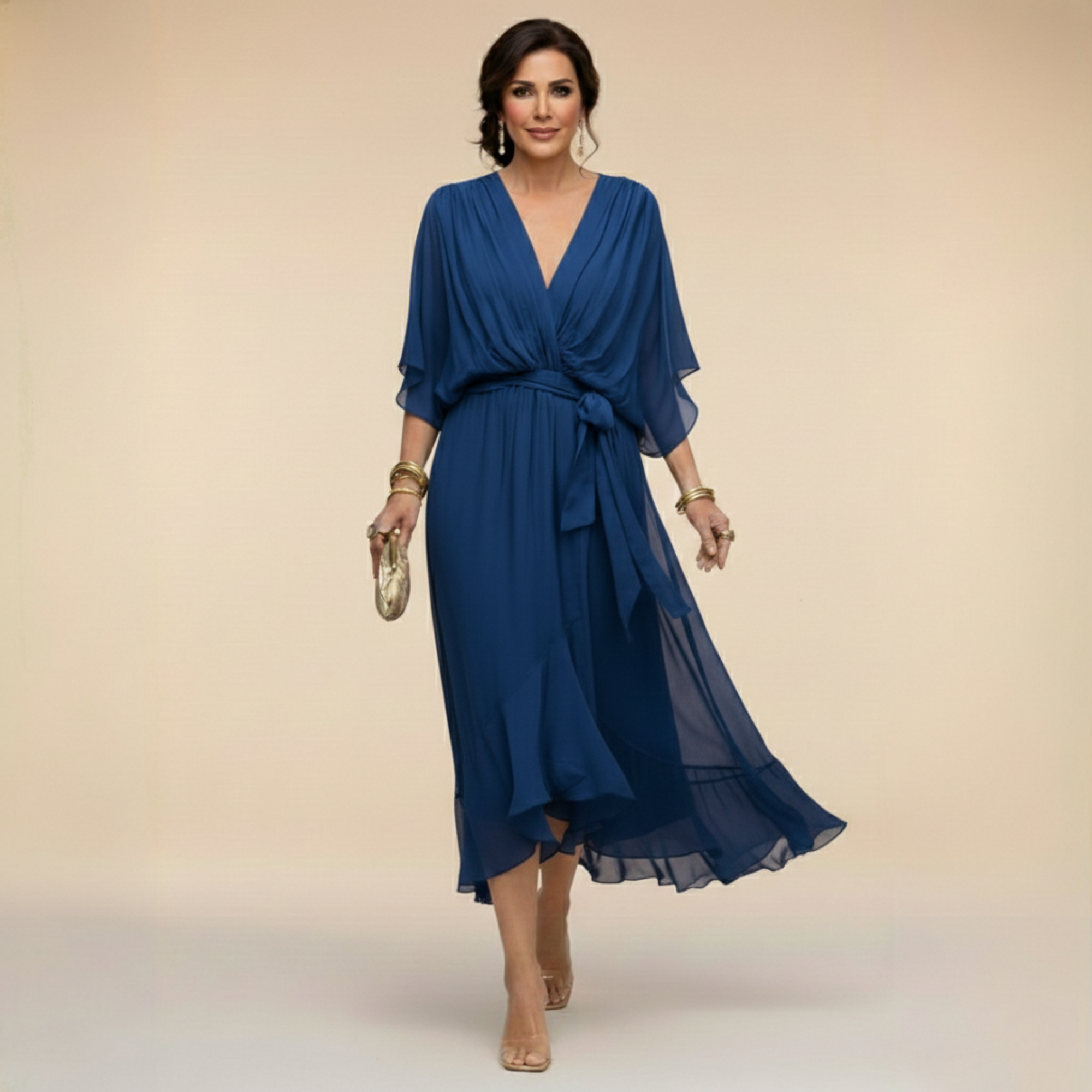 Monica - Elegante jurk met V-hals