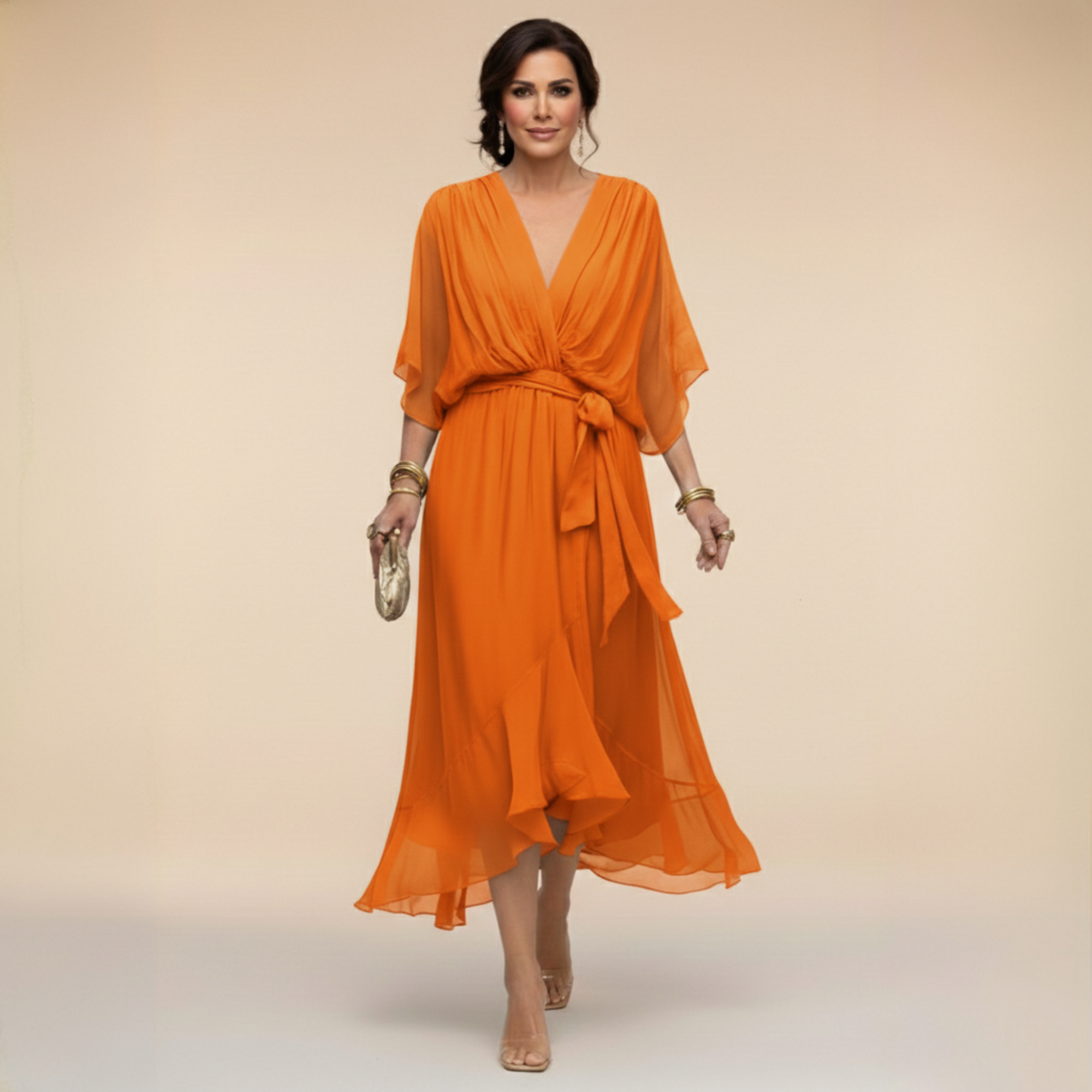 Monica - Elegante jurk met V-hals