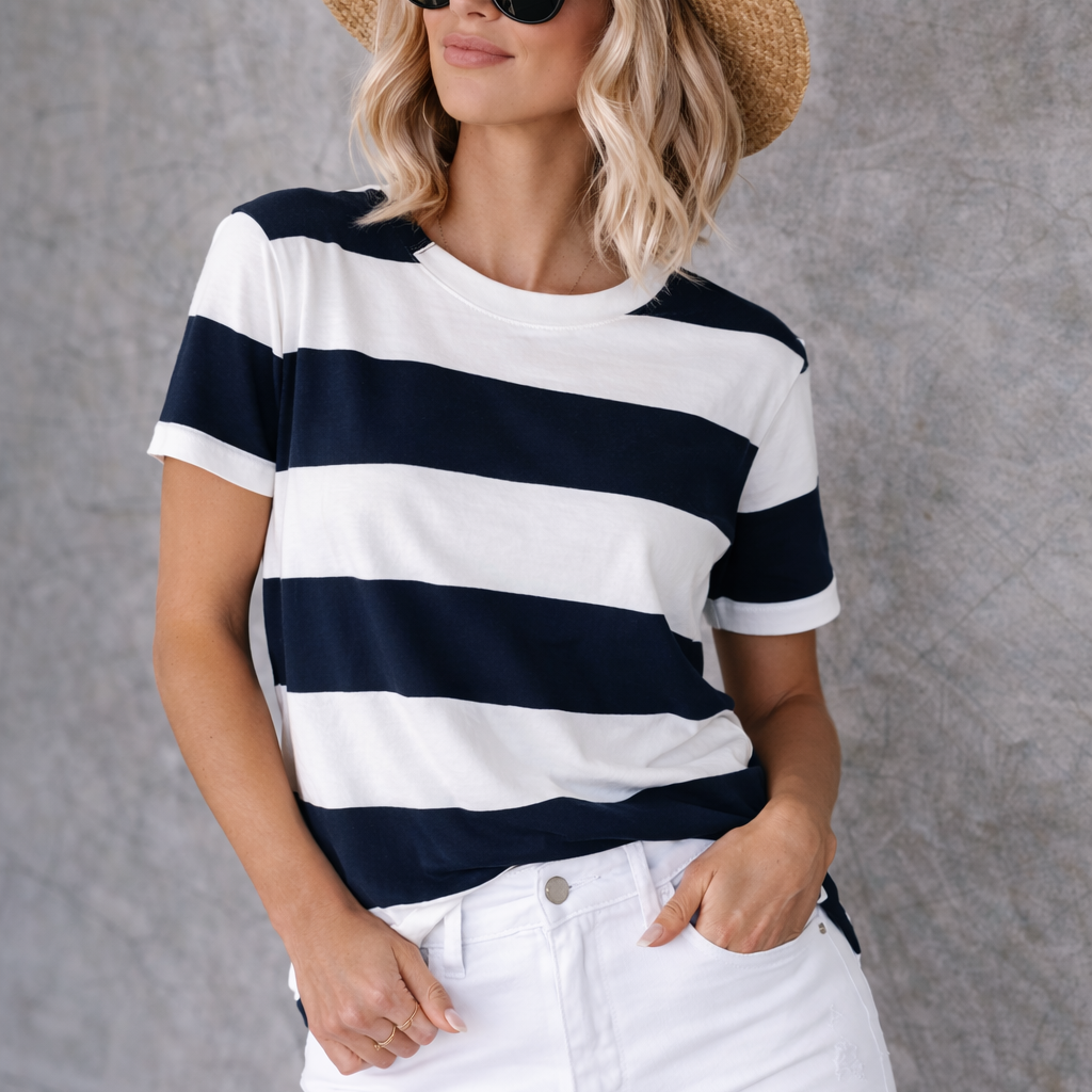Poppy™ | Klassieke Bretonse Gestreepte Top