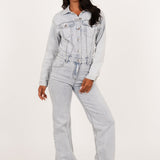 Dames Jumpsuit Denim met straight leg blauw - NoorderAmsterdam