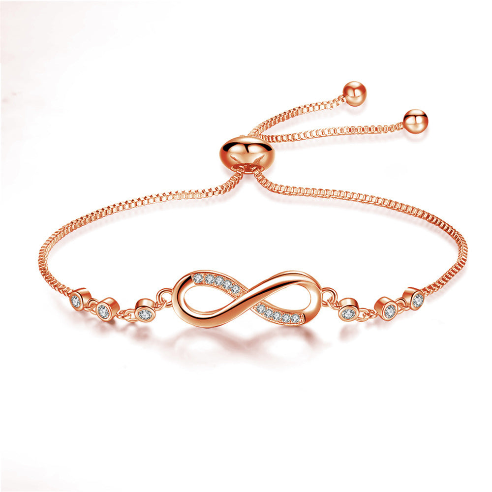 Infinity armband met verstelbare ketting – symbool van eeuwige liefde