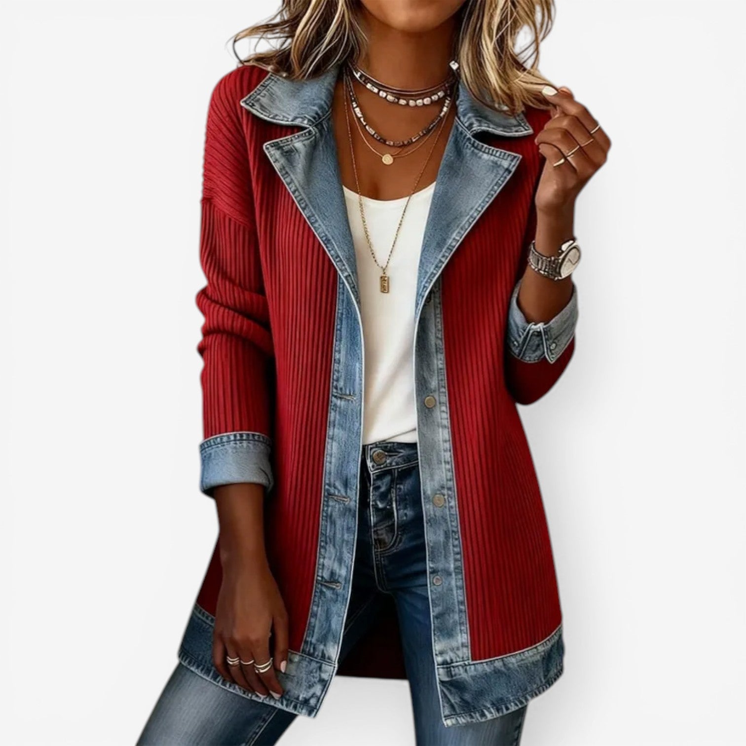 Emilia™ stijlvolle denim jas