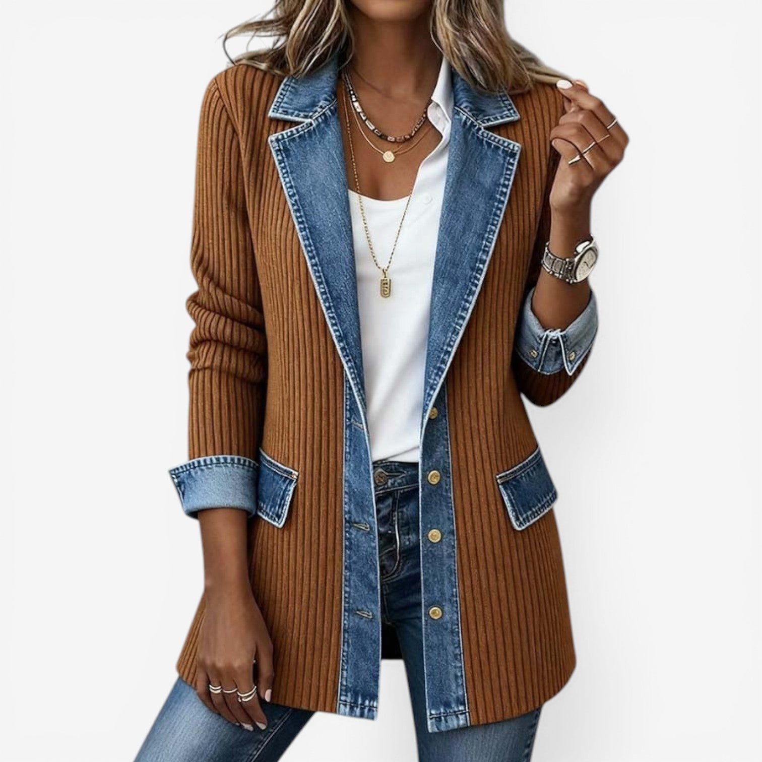 Emilia™ stijlvolle denim jas