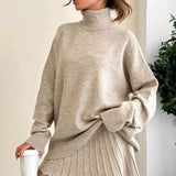 Gebreide Dames Set – Coltrui & Rok in Chocoladebruin | Herfst & Winter Outfit