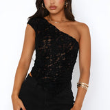 YunaWear | Nalia Kantentop met One-Shoulder Striksluiting