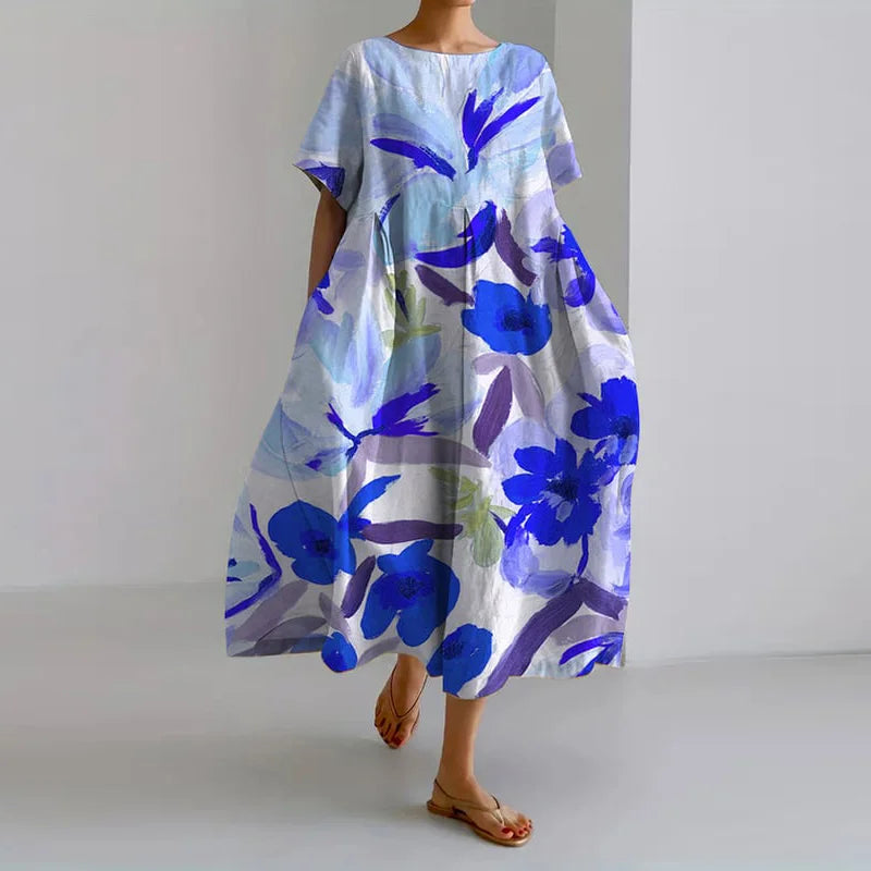 VALENTINA | Zomer Bloemenjurk met Flatterende Snit en Bewegingsvrijheid.