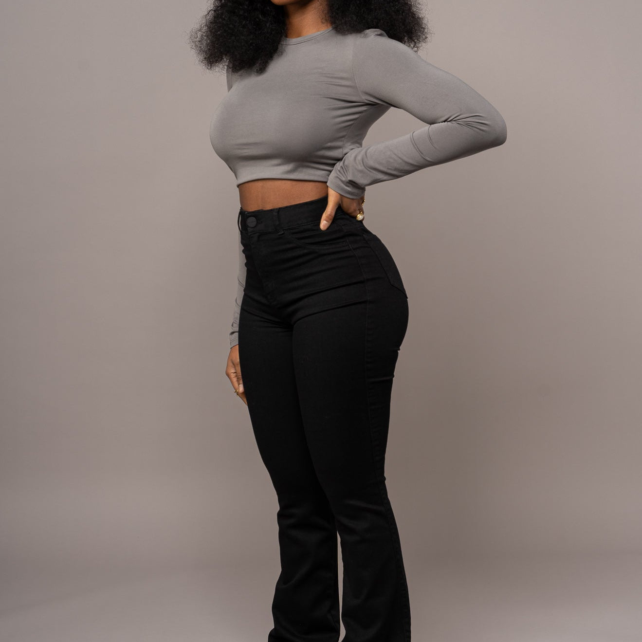 High Waist Flared Jeans