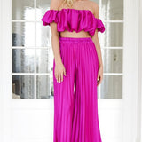 YunaWear | Satijnen Plissé Set