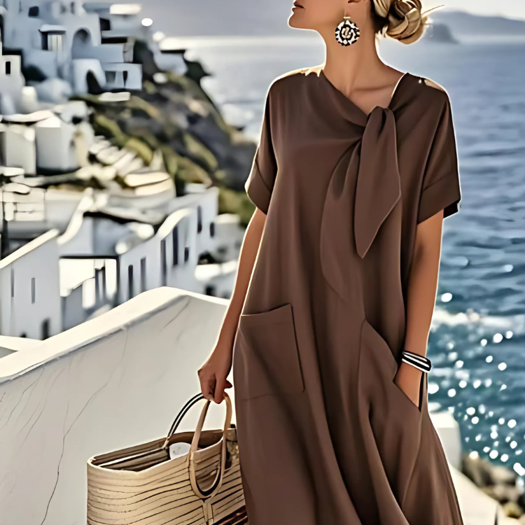 ROMY™ | Elegante Jurk met Zakken en Comfortabele Zomerstijl