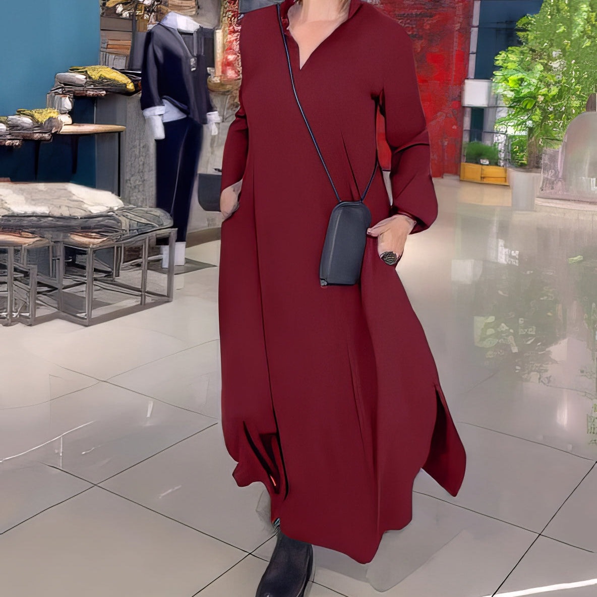 CLAUDIA | Elegante en Modieuze Lange Elastische Jurk